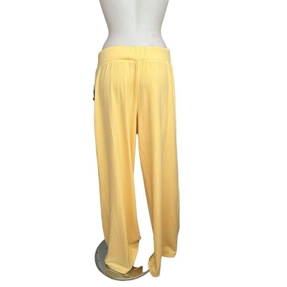 NATORIOUS by Natori Yellow French Terry 2 Piece Zip up Hoodie and Pant Set NEW - Picture 7 of 11